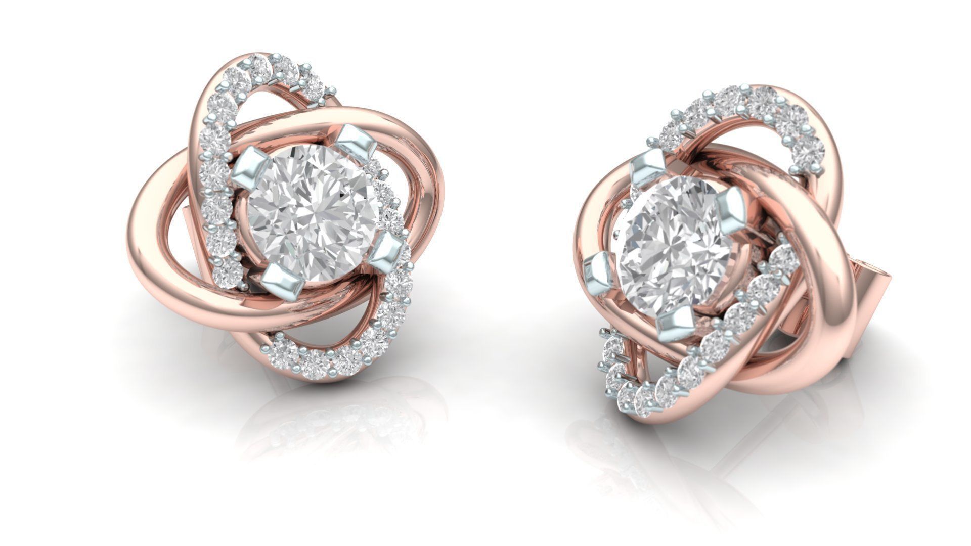 twisted earring 3D print model_2