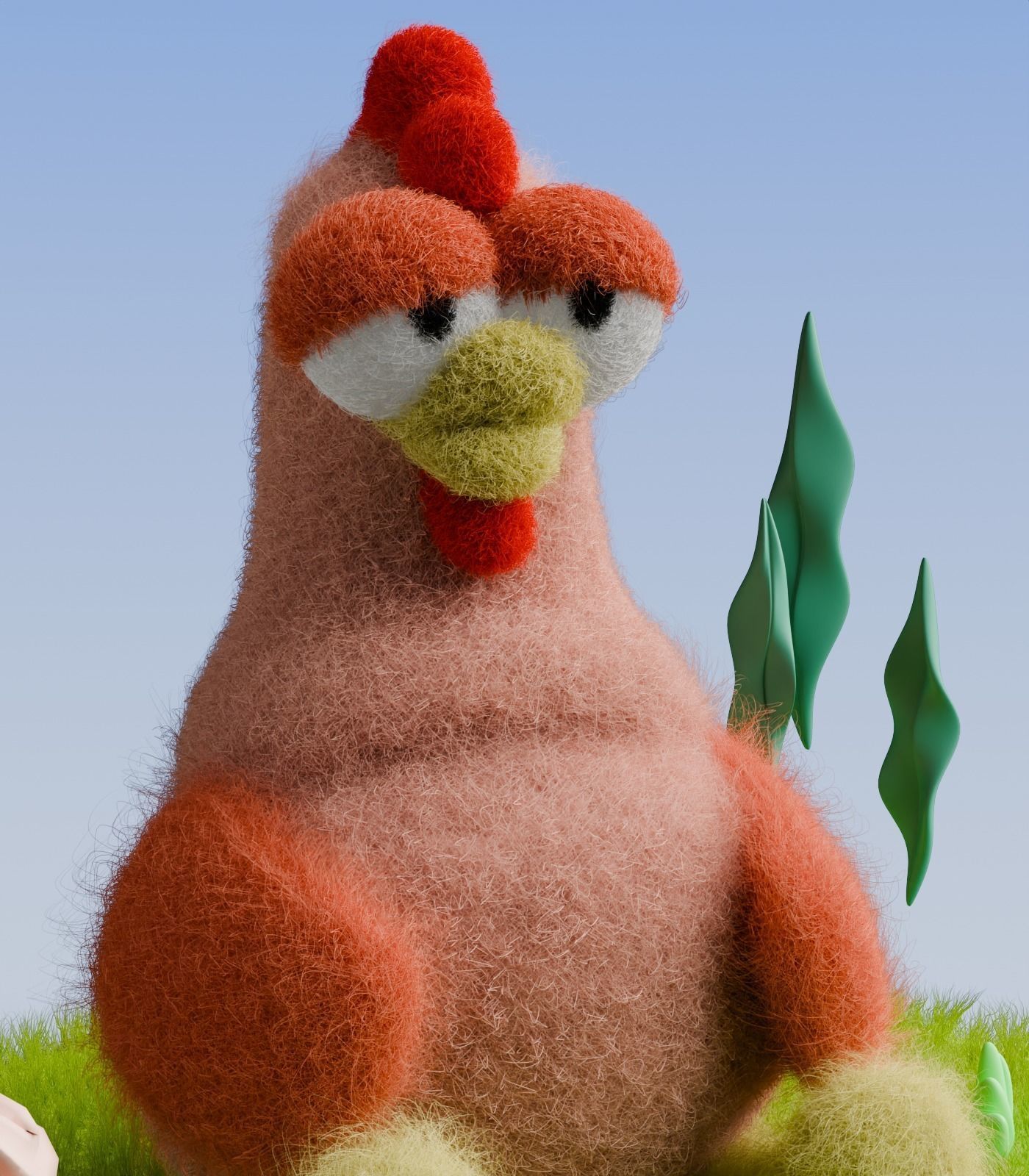 Chicken toy Blender  3D model_1