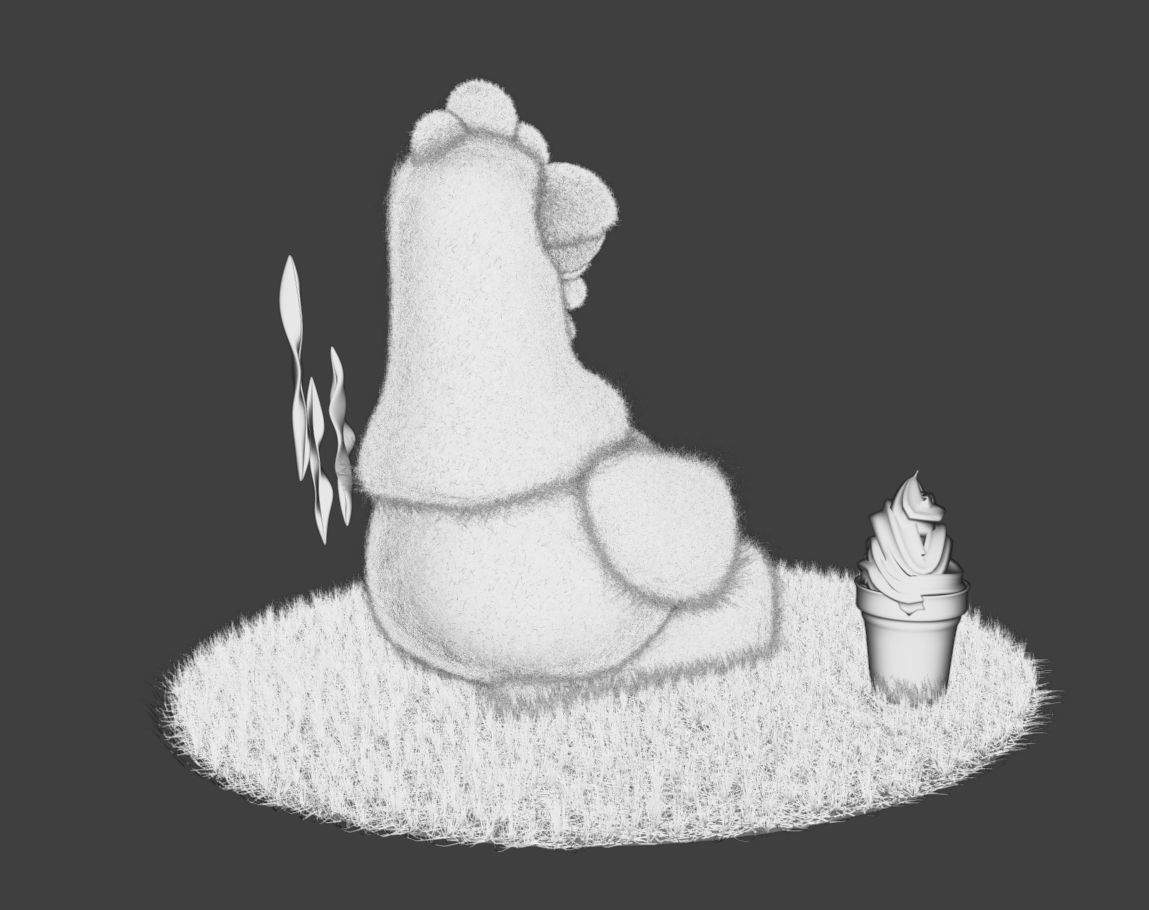 Chicken toy Blender  3D model_3