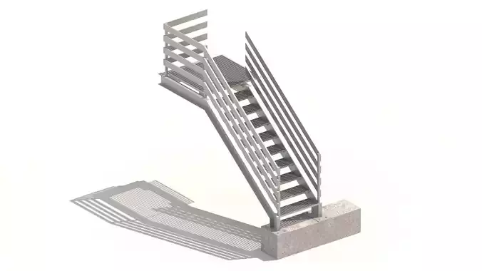 Steel Grating Stairs