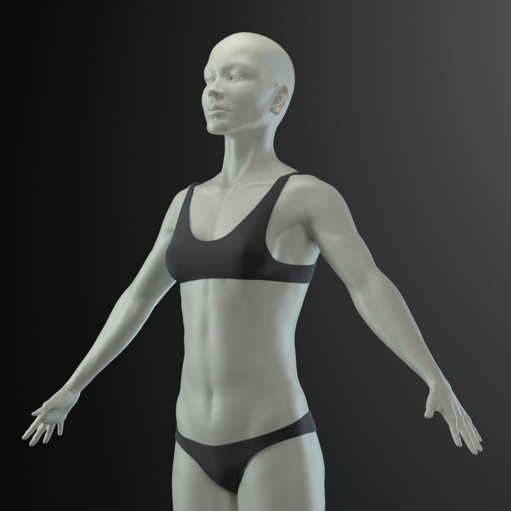 Female body 3D model_3