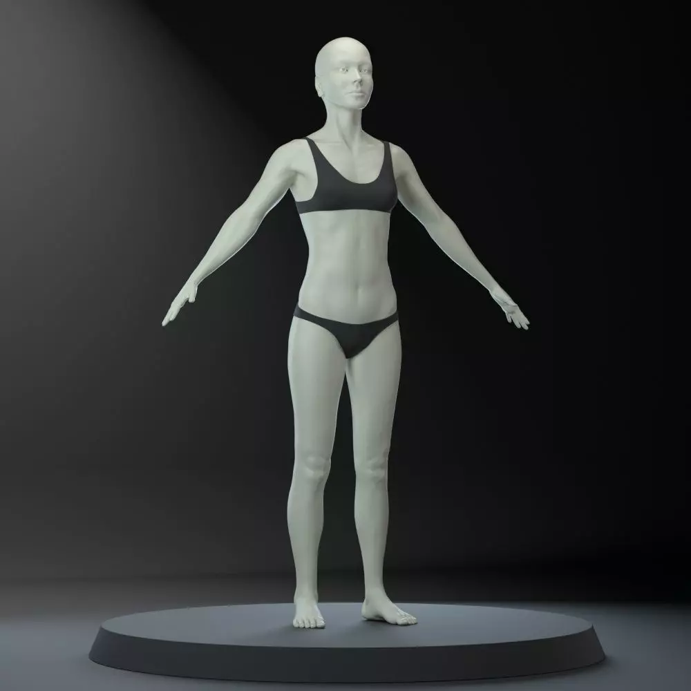 Female body 3D model_0
