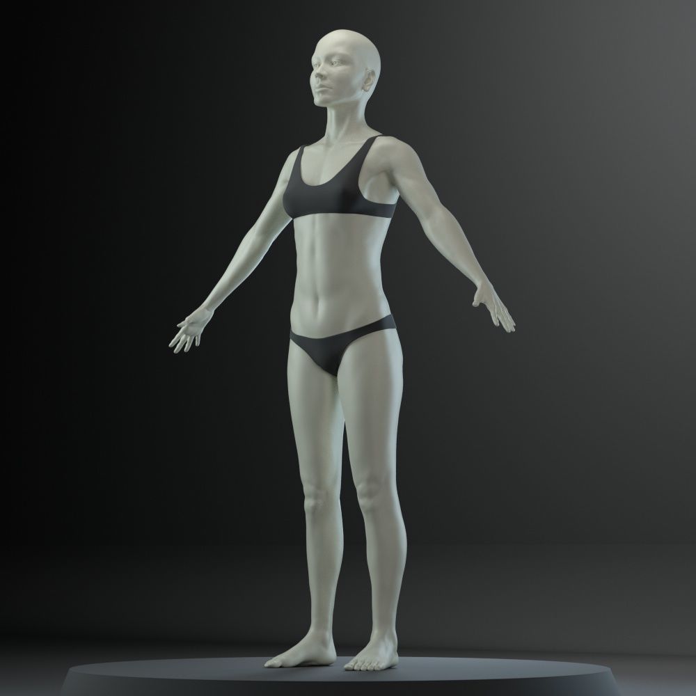 Female body 3D model_2