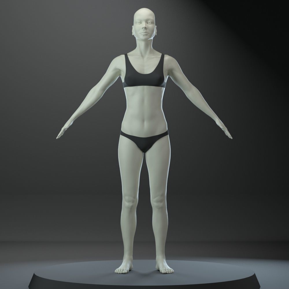 Female body 3D model_1