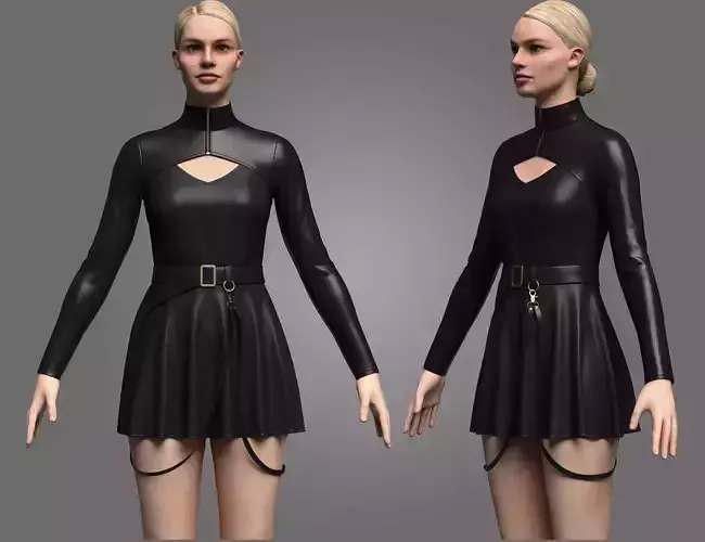 Leather And Casual Outfit