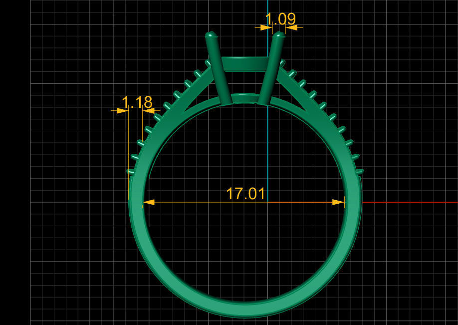 Ring solitare 3D print model_4