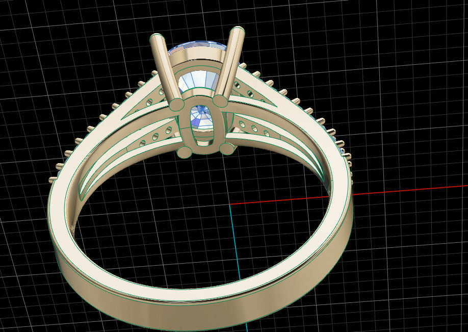 Ring solitare 3D print model_12