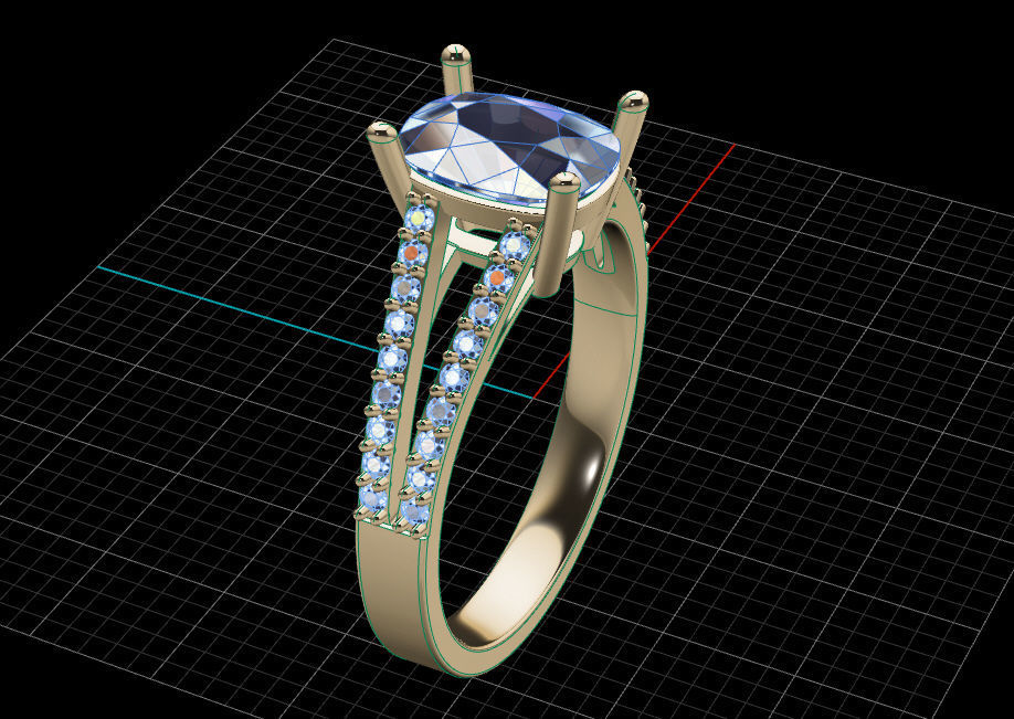 Ring solitare 3D print model_13