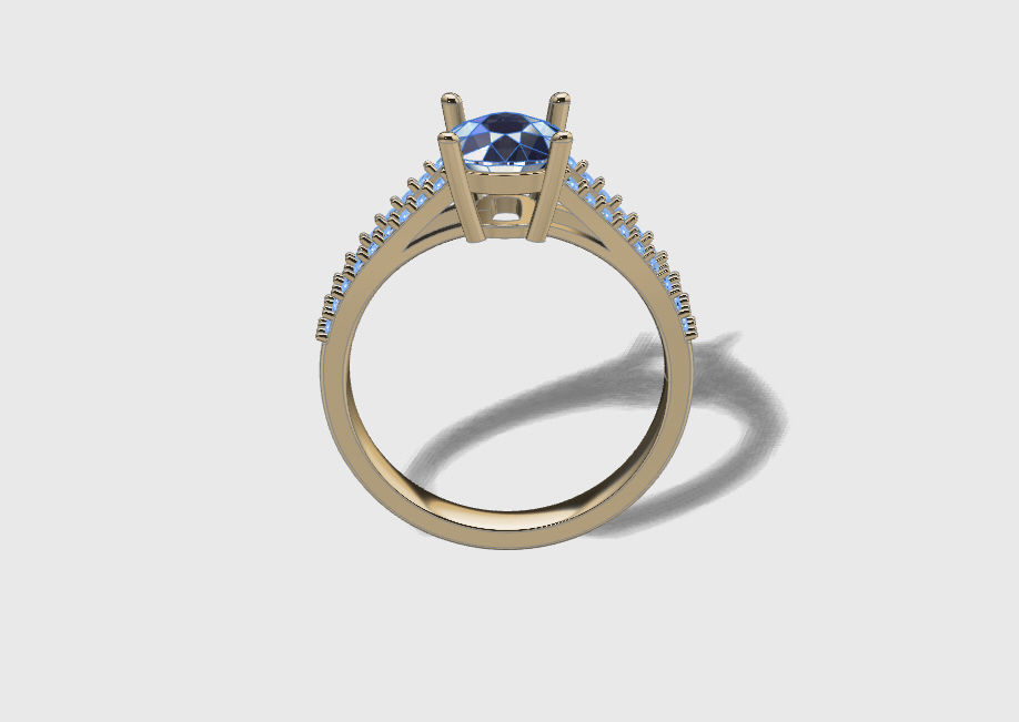 Ring solitare 3D print model_2