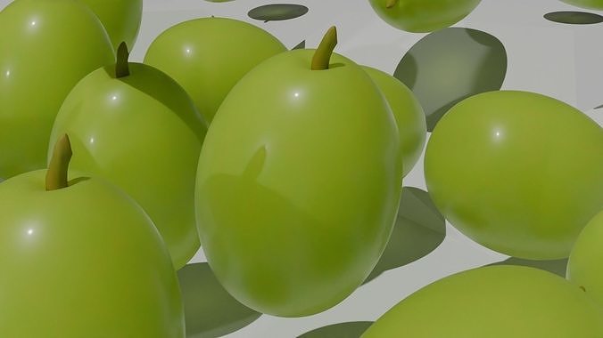 Grapes fruit food 3D model