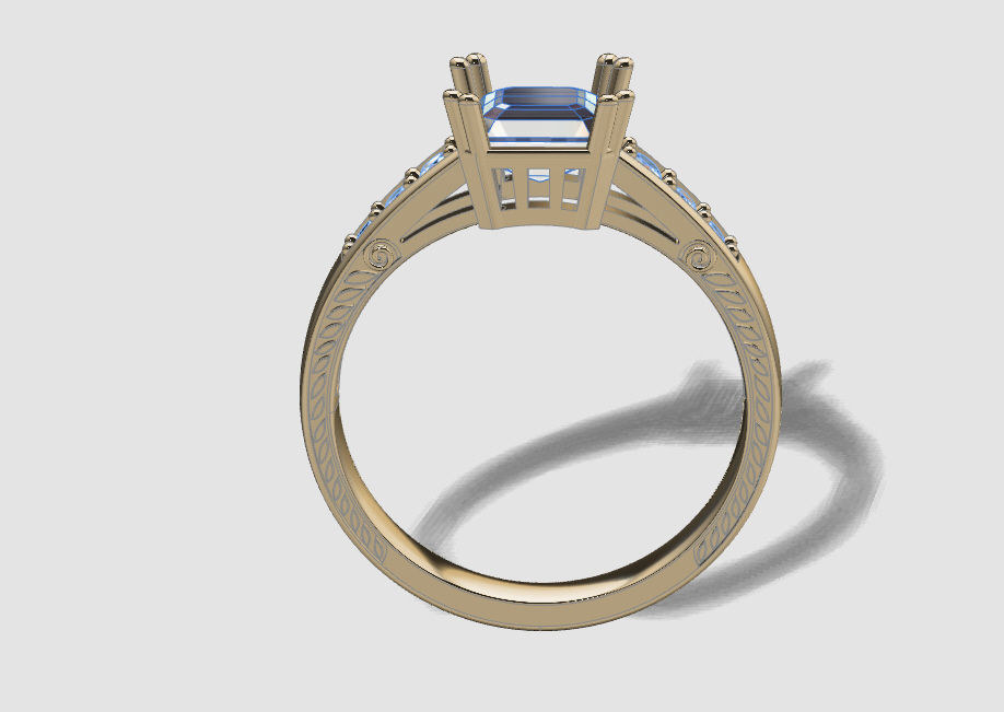 Ring solitare 3D print model_3