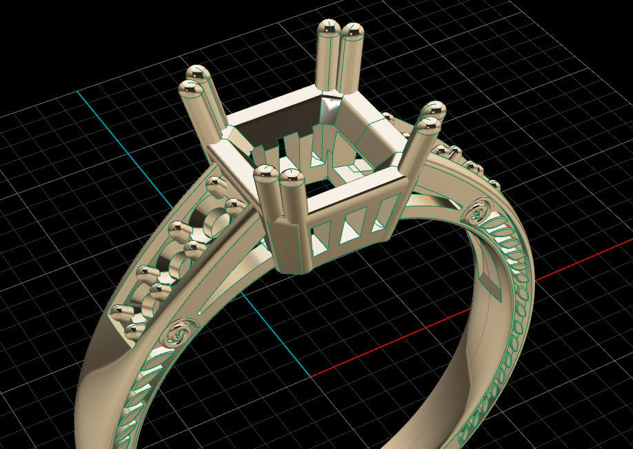 Ring solitare 3D print model_17