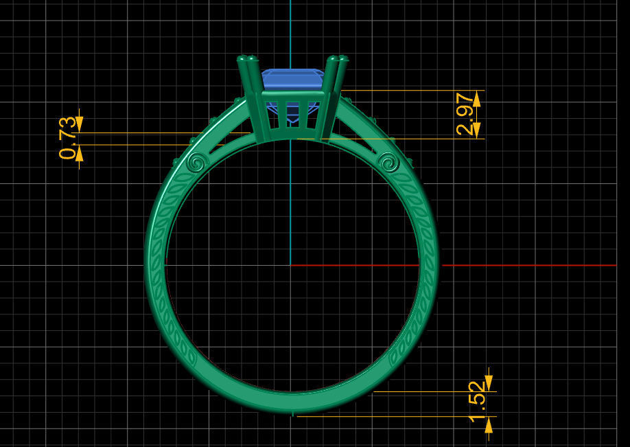 Ring solitare 3D print model_19