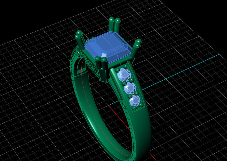 Ring solitare 3D print model_16