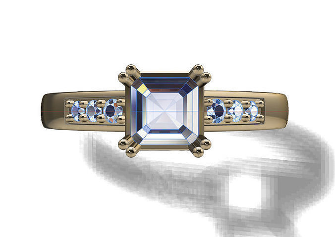 Ring solitare 3D print model