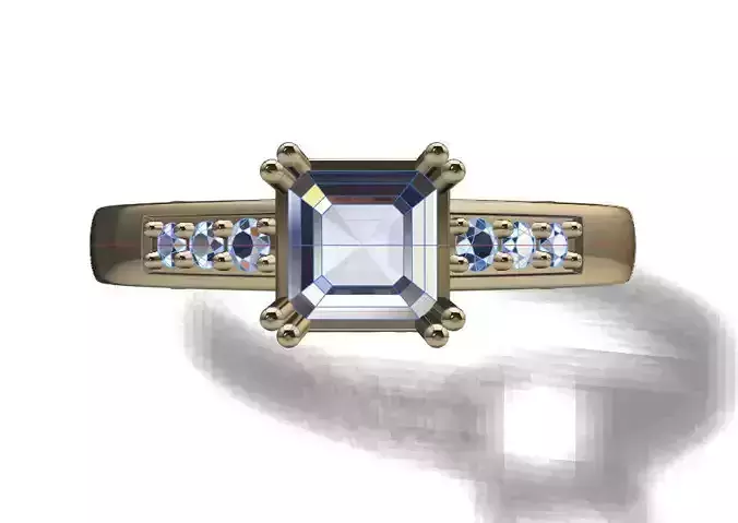 Ring solitare 3D print model