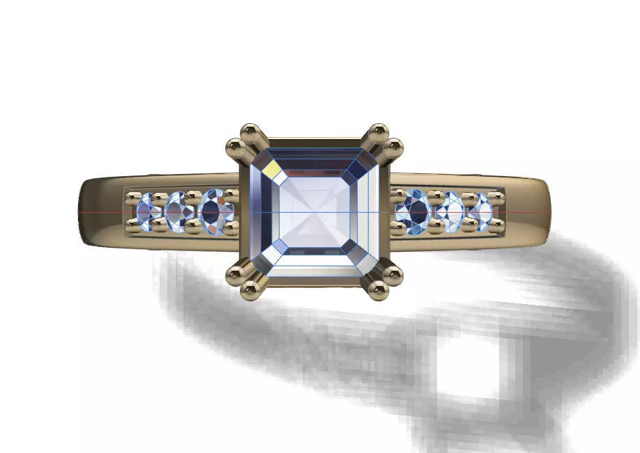 Ring solitare 3D print model_0