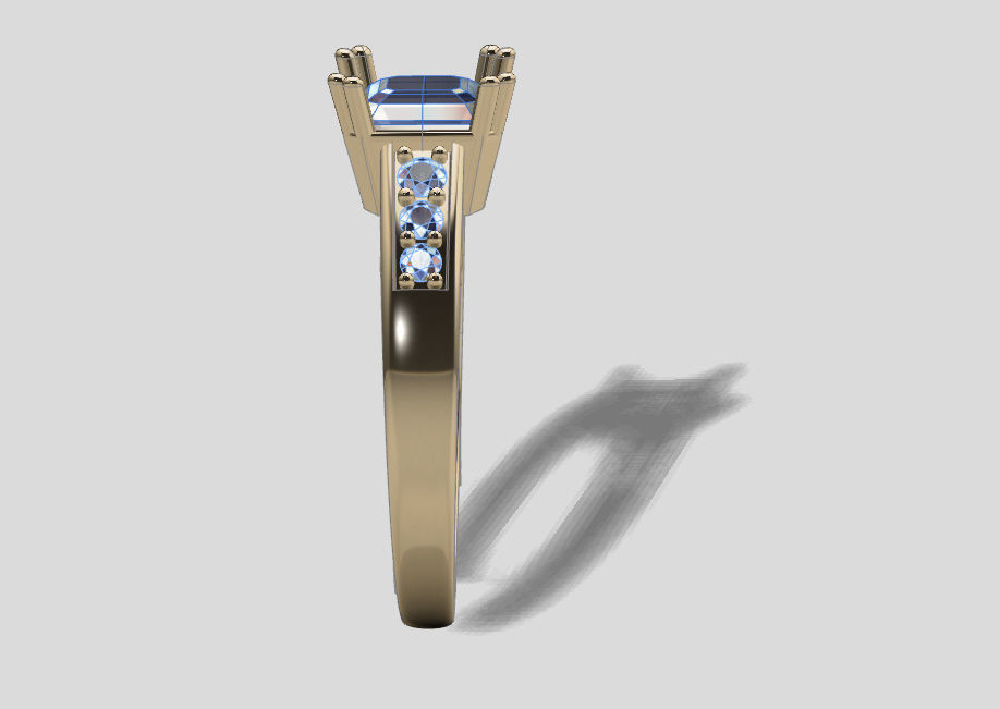 Ring solitare 3D print model_2