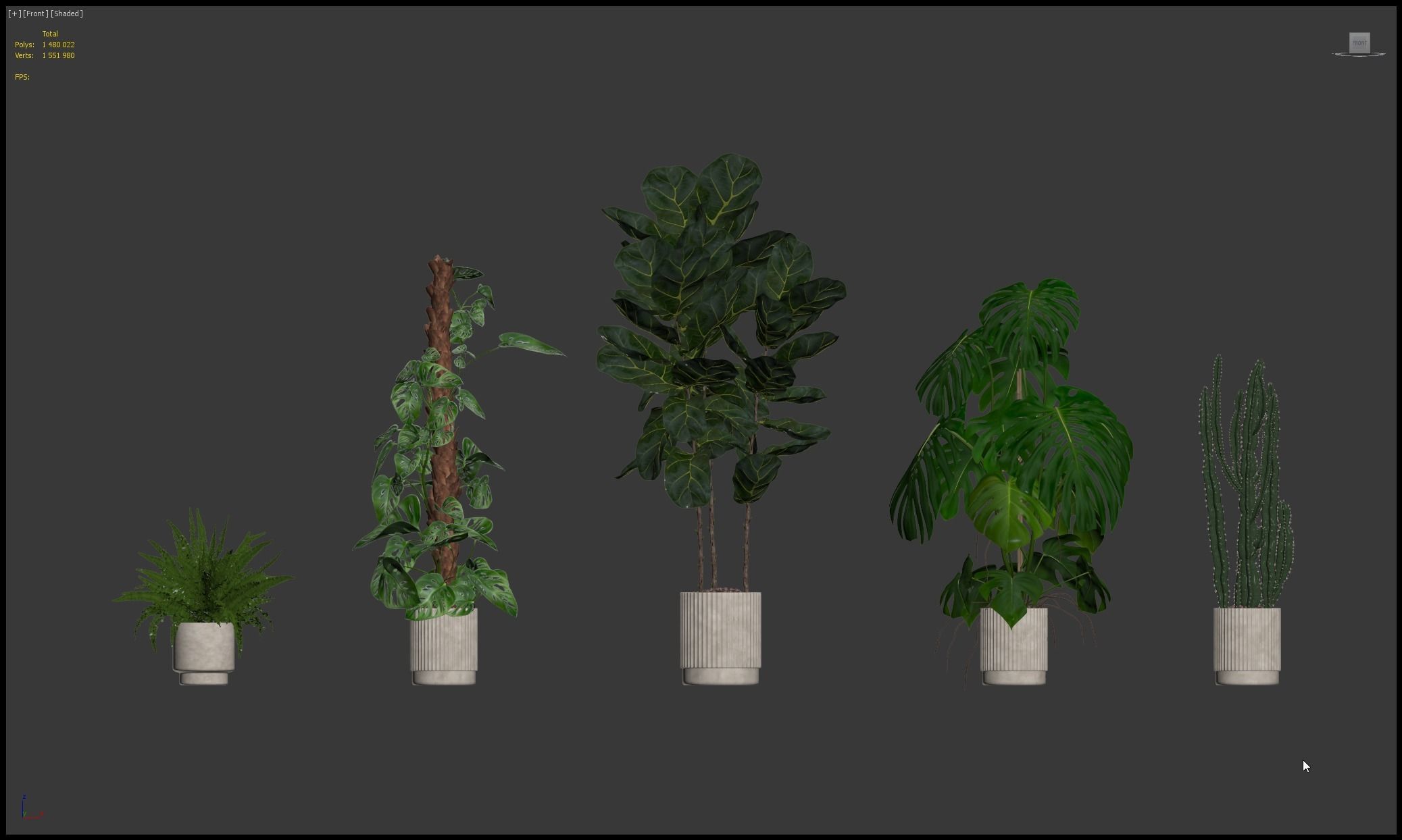 20 Photorealistic Flowers for Interiors - set 202 206 210 212 3D Model Collection_5