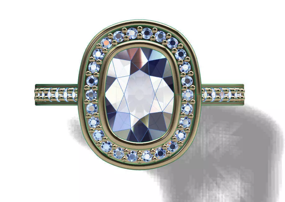 Ring solitare 3D print model_0