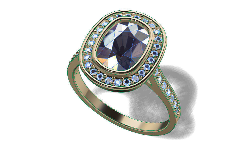 Ring solitare 3D print model_11