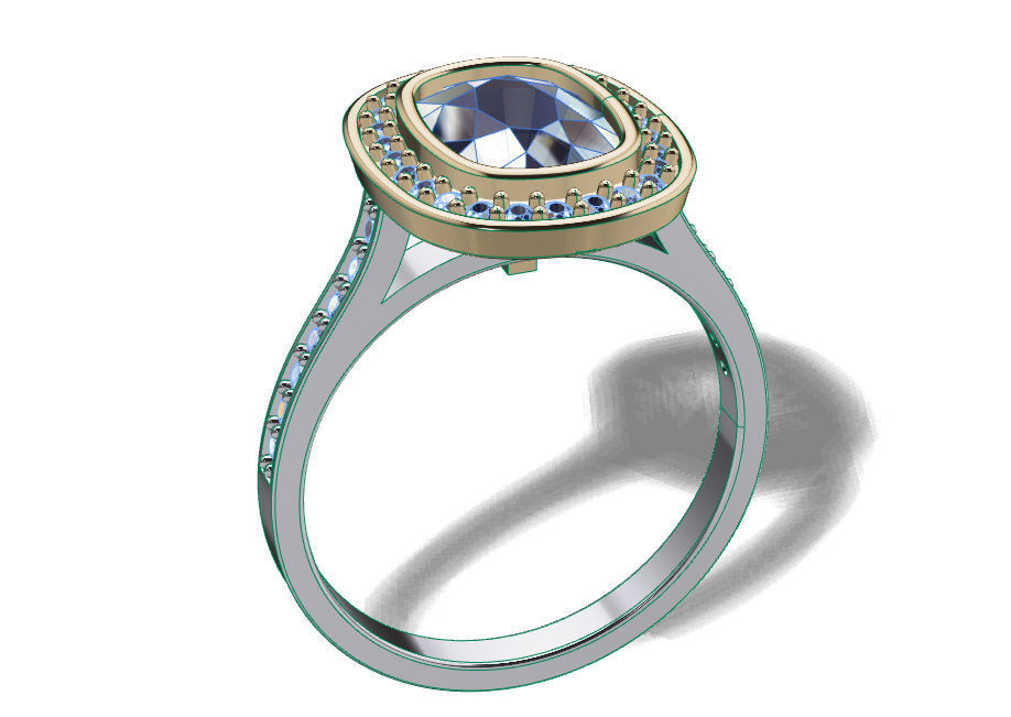 Ring solitare 3D print model_8