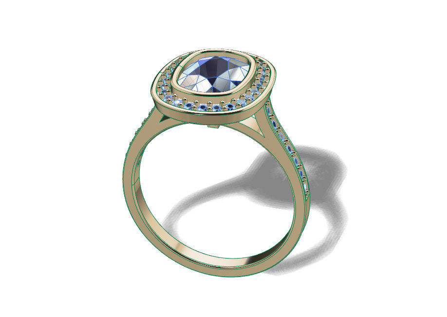 Ring solitare 3D print model_12