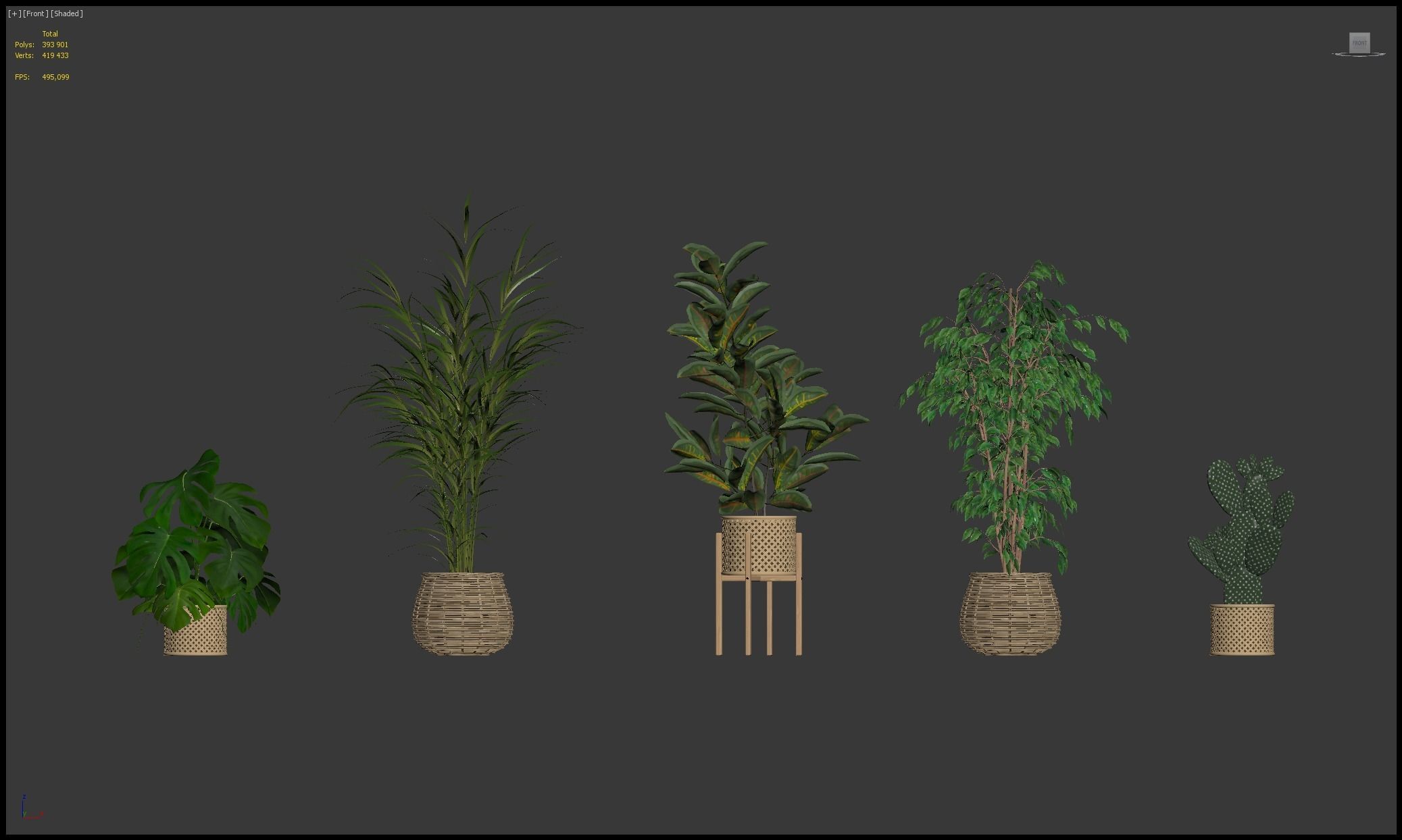 20 Photorealistic Flowers for Interiors - set 202 206 210 213 3D Model Collection_3