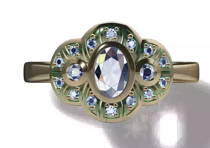 Ring solitare 3D print model