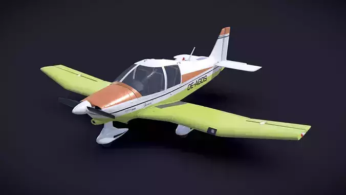 Robin Dr 400 - Civil Aircraft Low-poly 3D model