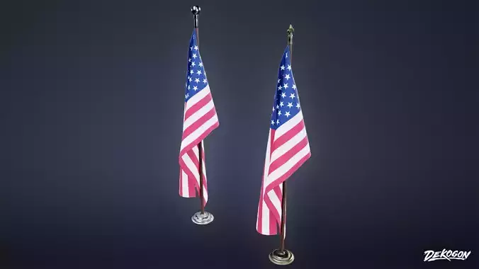 SUBURBS - Flagpole 01 - LOW POLY AND NANITE