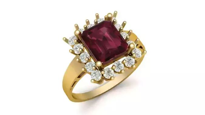 SOLITAIRE DIMOND RING FOR WOMEN 3D PRINTABLE MODEL