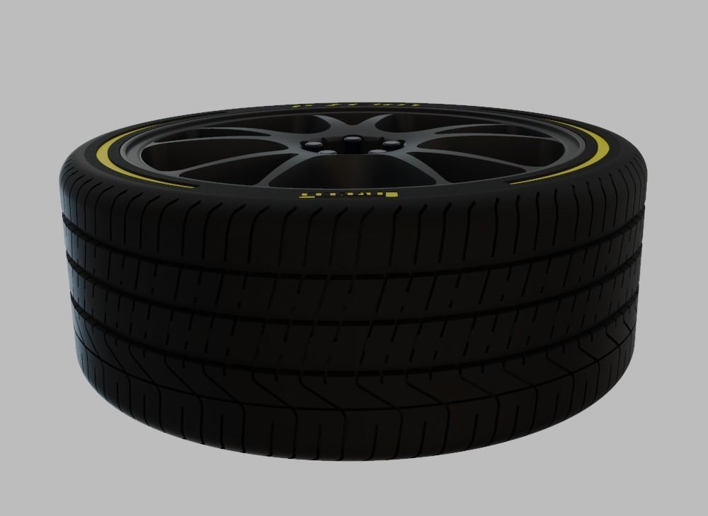 Miniature Konig Freeform Rim and Tire - 3d Print - No Textures 3D print model_3