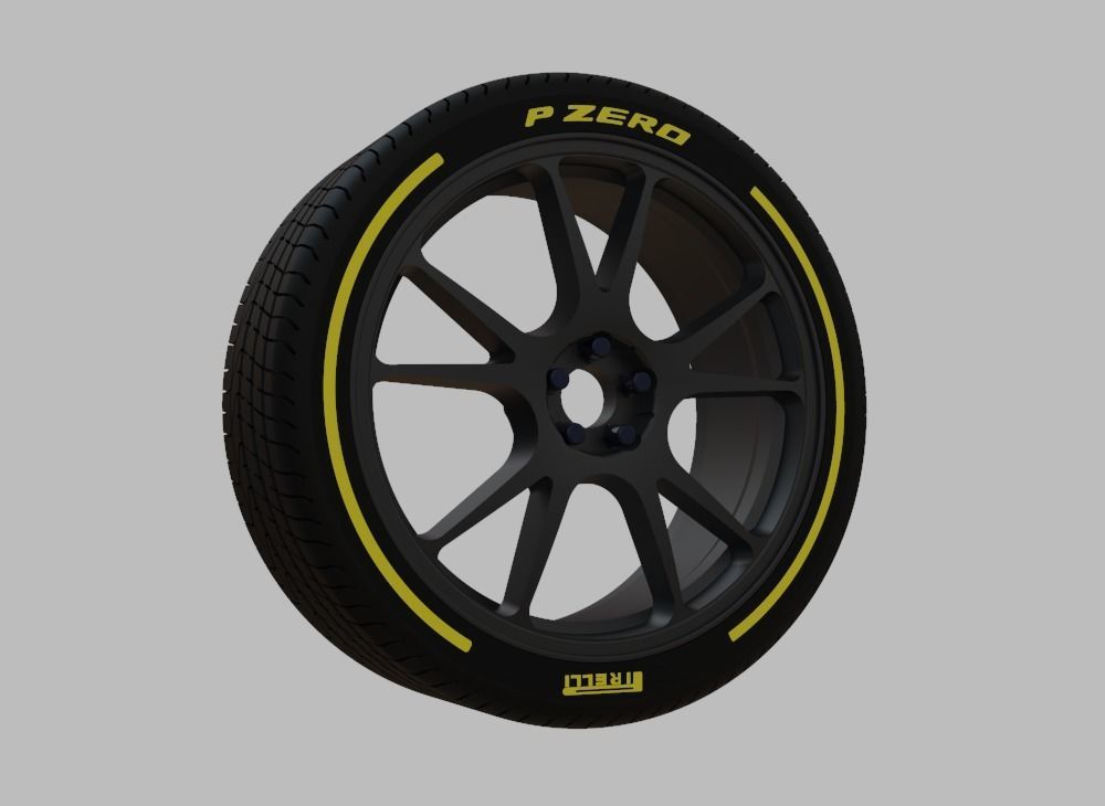 Miniature Konig Freeform Rim and Tire - 3d Print - No Textures 3D print model_1