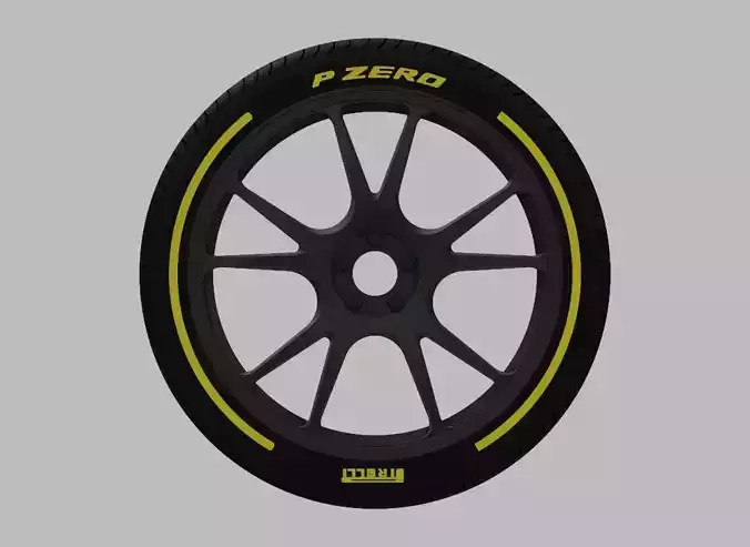 Miniature Konig Freeform Rim and Tire - 3d Print - No Textures 3D print model