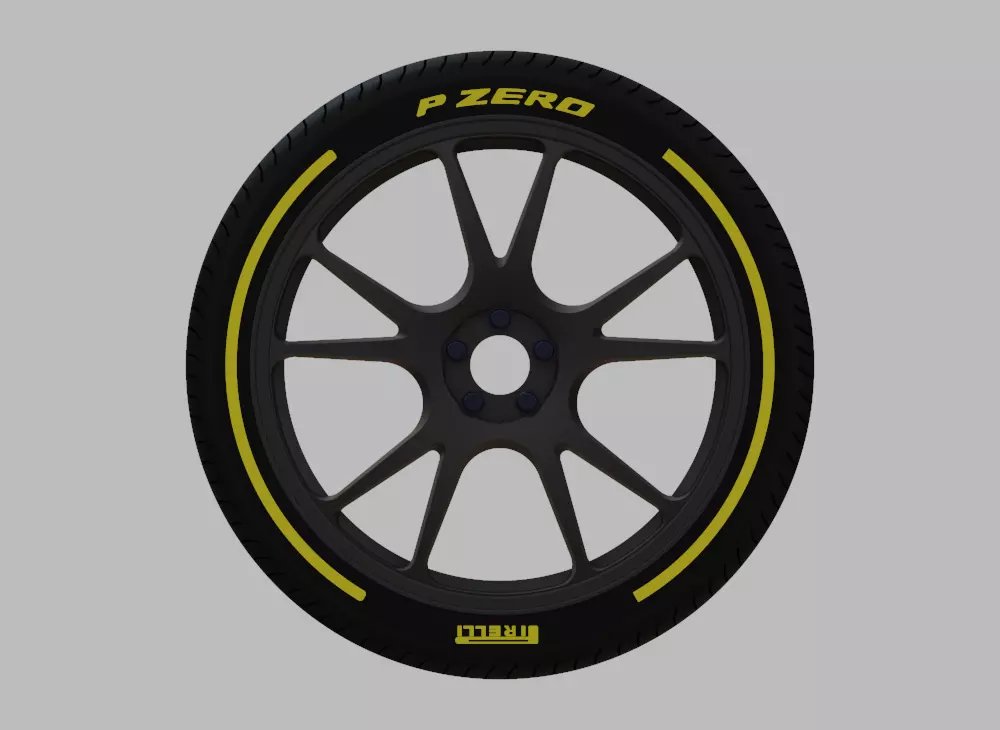 Miniature Konig Freeform Rim and Tire - 3d Print - No Textures 3D print model_0