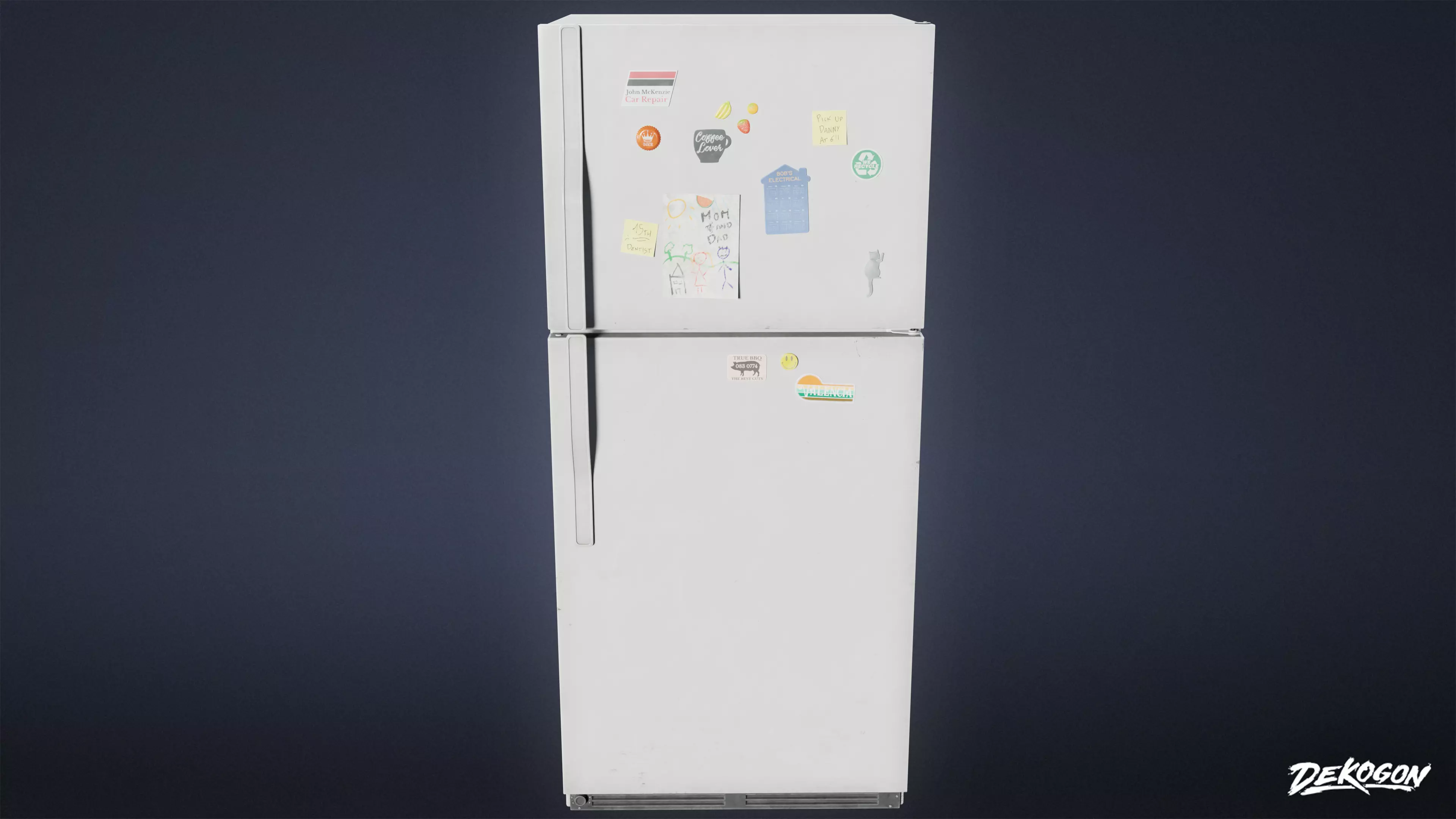 SUBURBS - Fridge 01 - LOW POLY AND NANITE Low-poly 3D model_0