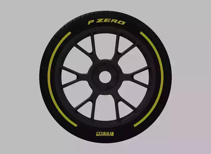 Miniature Konig Ampliform Rim and Tire - 3d Print - No Textures