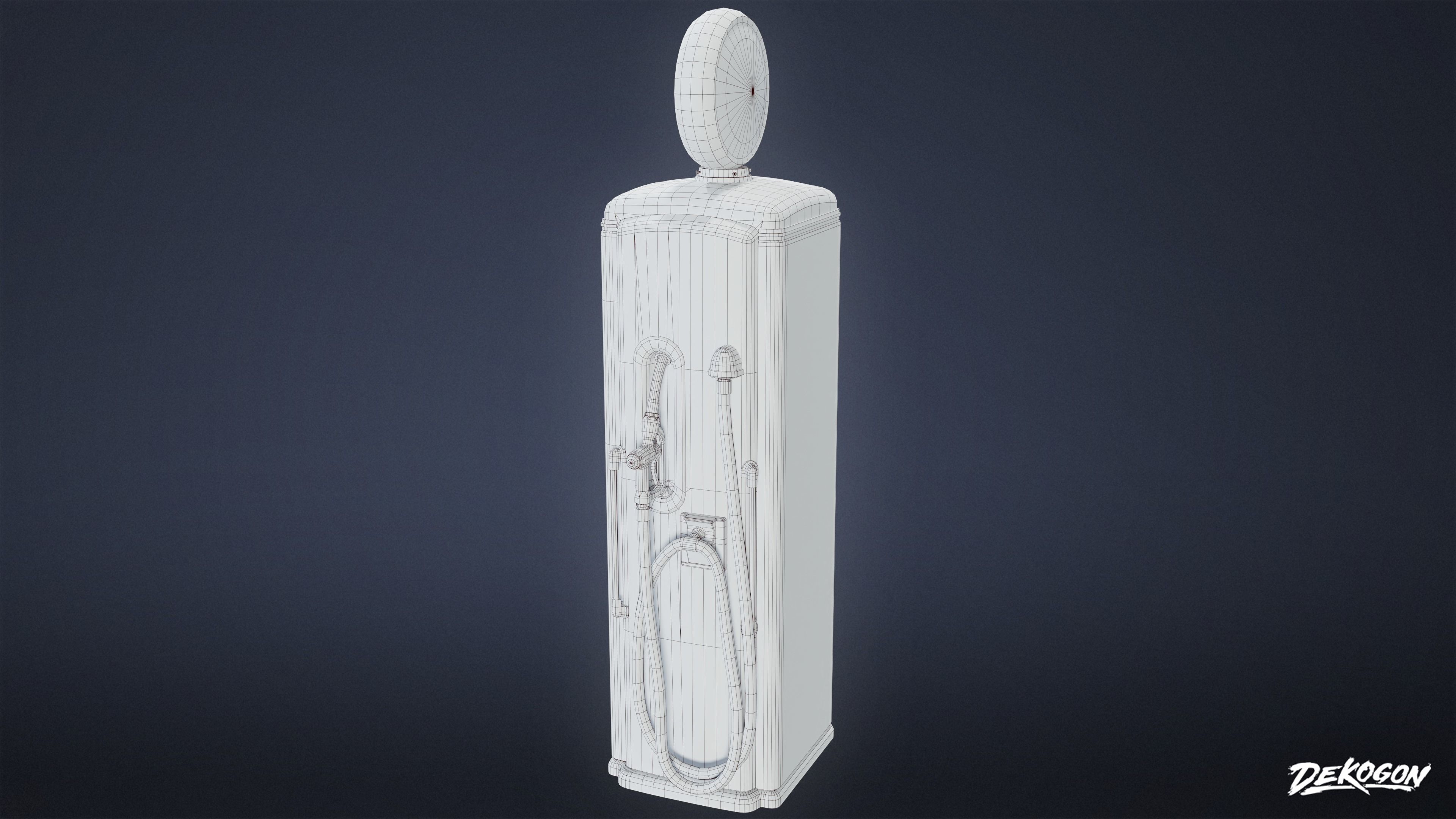 SUBURBS - Gas Pump 01 - LOW POLY AND NANITE Low-poly 3D model_7