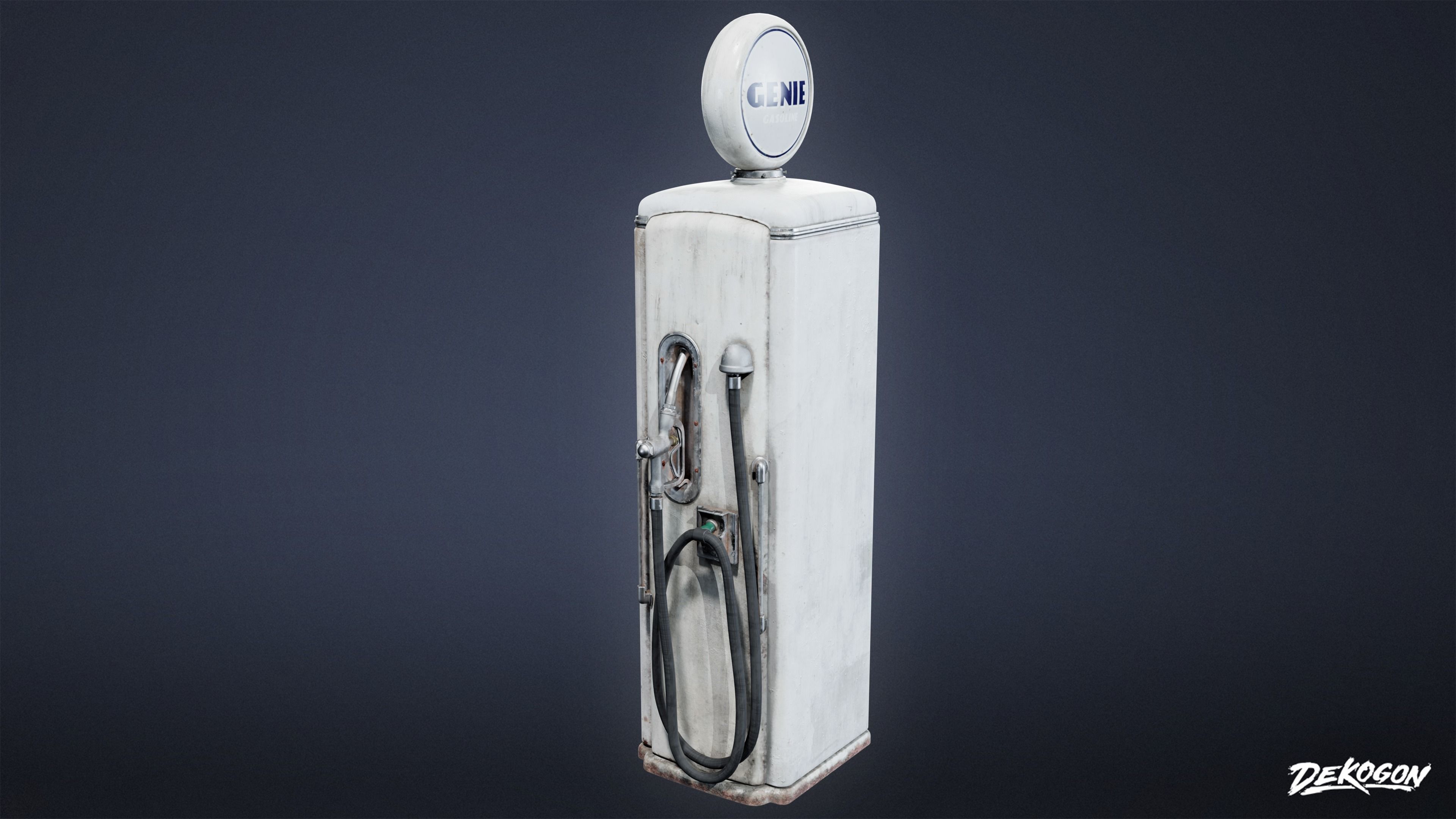 SUBURBS - Gas Pump 01 - LOW POLY AND NANITE Low-poly 3D model_1