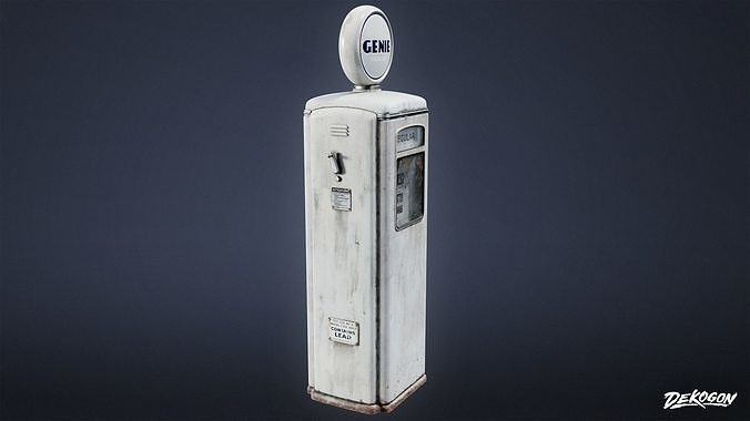 SUBURBS - Gas Pump 01 - LOW POLY AND NANITE Low-poly 3D model 5