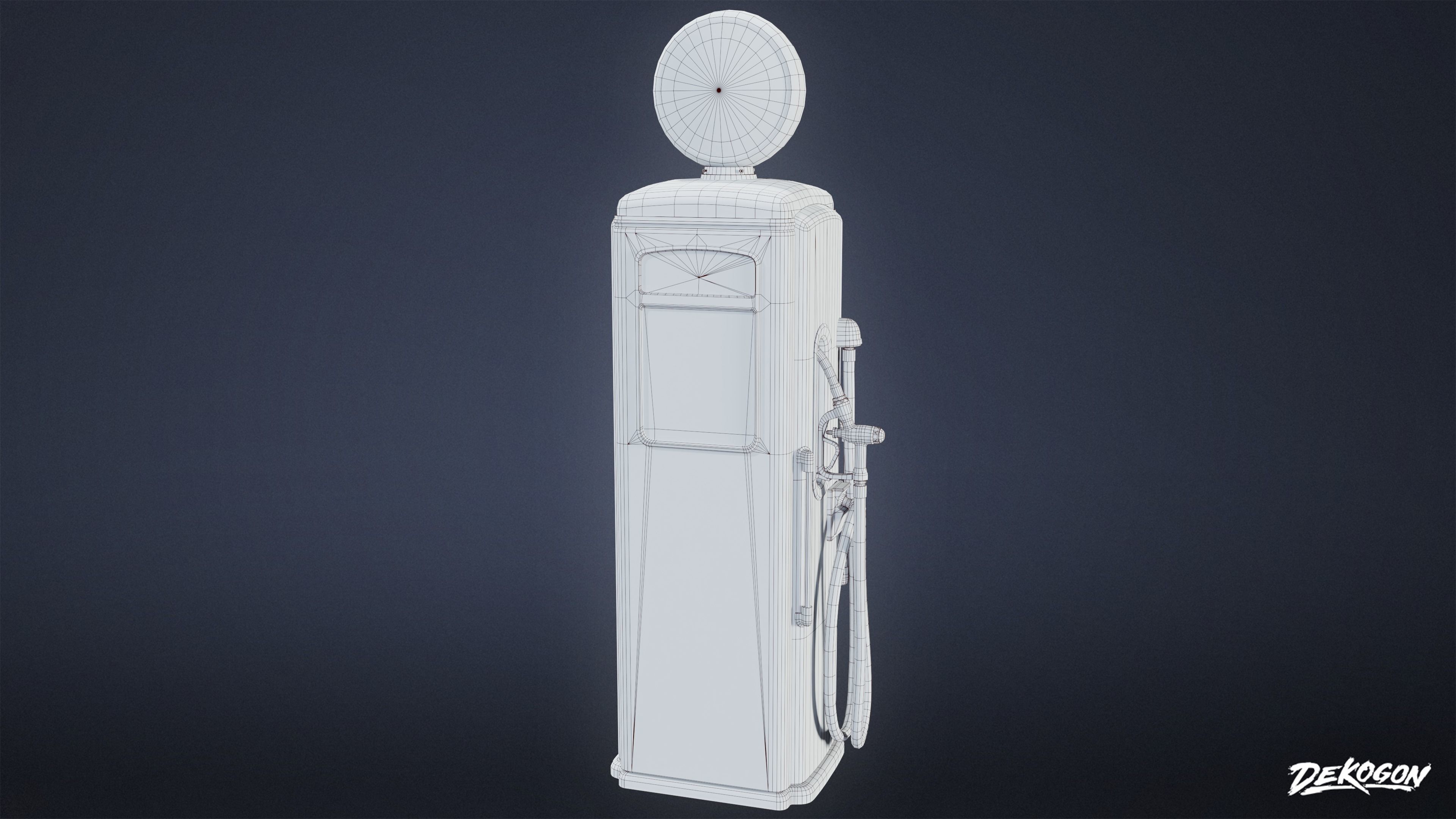 SUBURBS - Gas Pump 01 - LOW POLY AND NANITE Low-poly 3D model_8