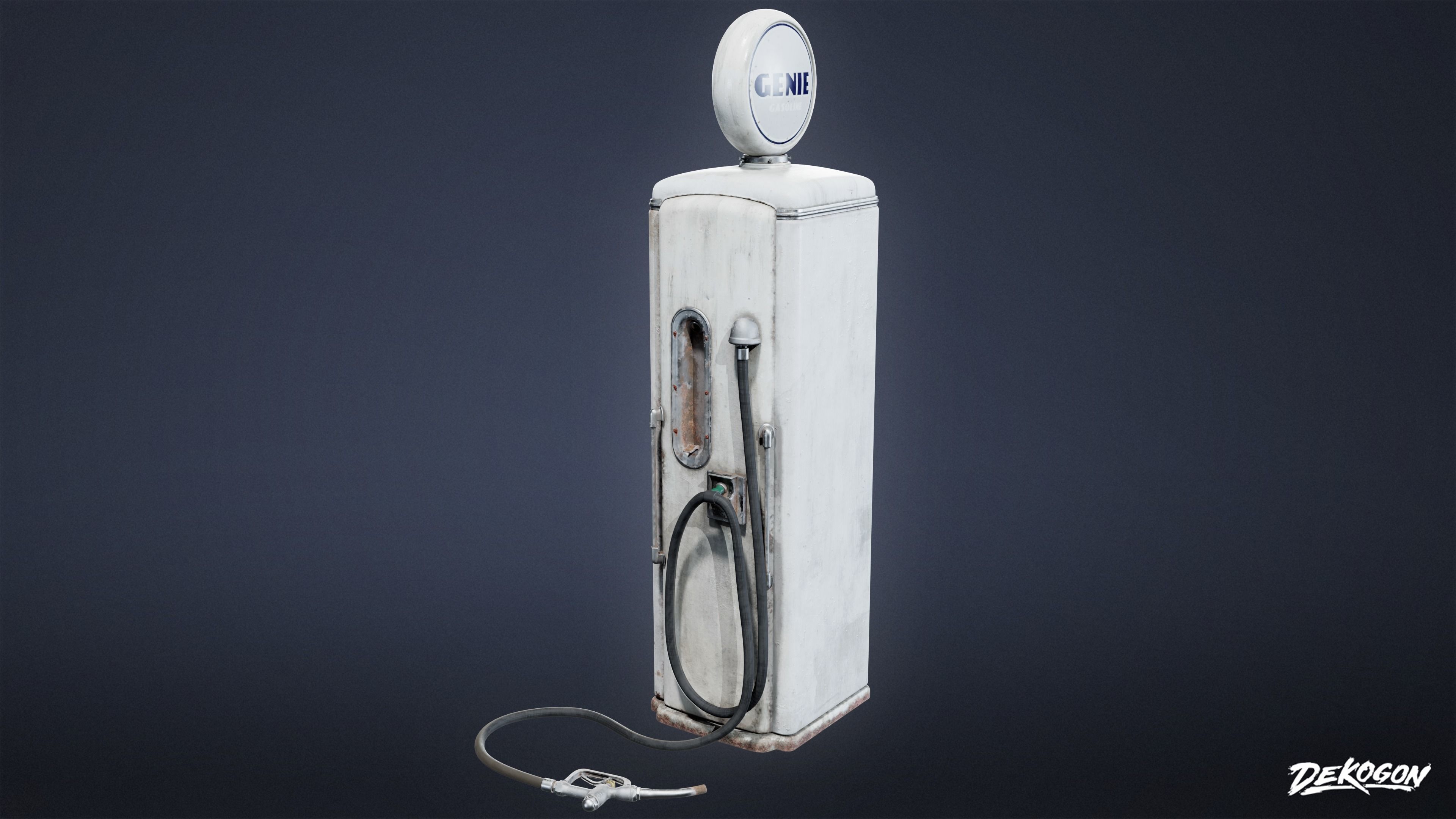 SUBURBS - Gas Pump 01 - LOW POLY AND NANITE Low-poly 3D model_2