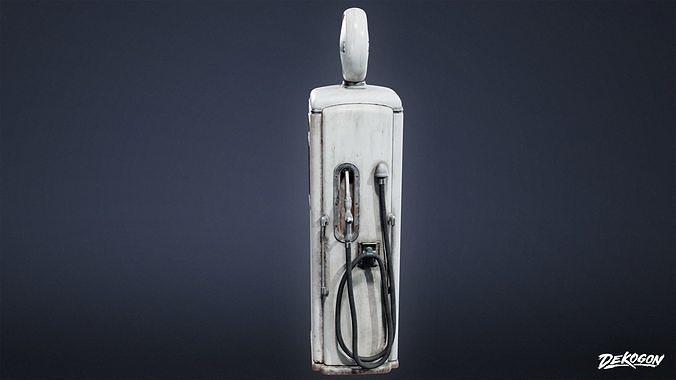 SUBURBS - Gas Pump 01 - LOW POLY AND NANITE Low-poly 3D model 4