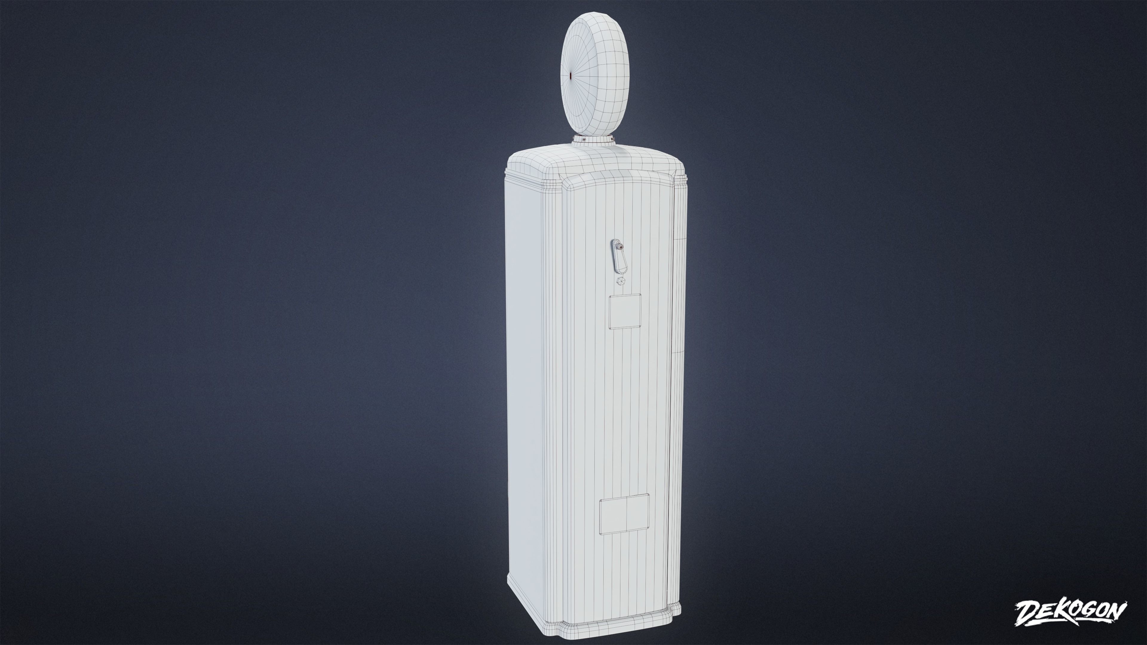 SUBURBS - Gas Pump 01 - LOW POLY AND NANITE Low-poly 3D model_9