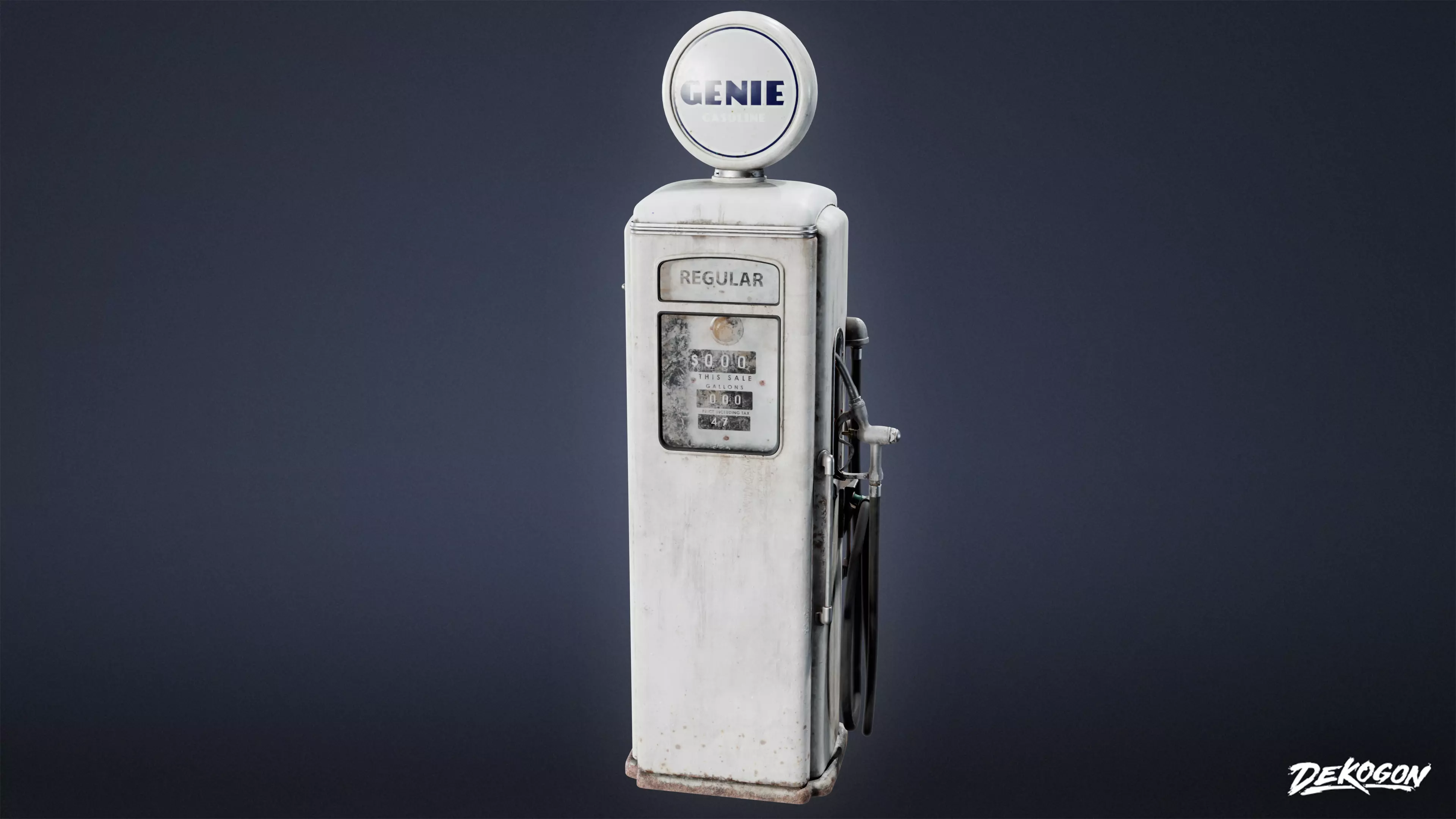 SUBURBS - Gas Pump 01 - LOW POLY AND NANITE Low-poly 3D model_0