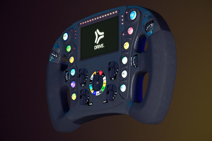 F1 Steering Wheel - Renault-Alpine 3D model