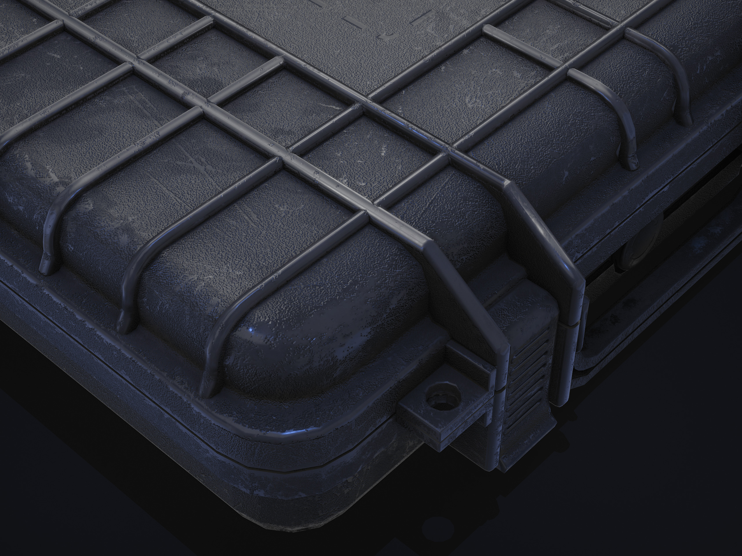 Gun case Low-poly 3D model_3