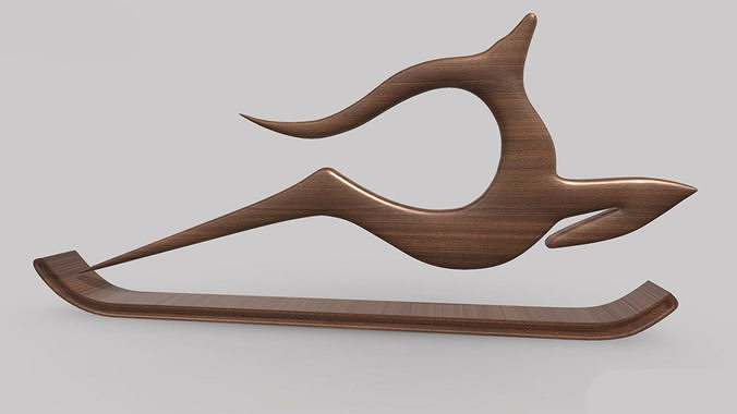 Deer wood carving 3D model