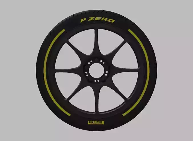 Miniature Konig Lockout Rim and Tire - 3D Print - No Textures 3D print model